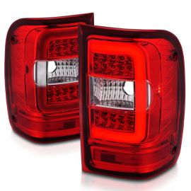 ANZO 2001-2011 Ford Ranger LED Tail Lights w/ Light Bar Chrome Housing Red/Clear Lens buy in USA