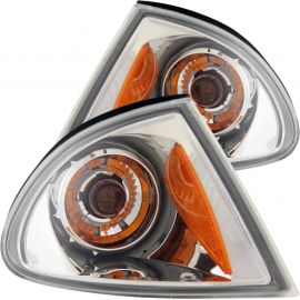 ANZO Corner Lights 1999-2001 BMW 3 Series E46 Euro Corner Lights Chrome w/ Amber Reflector buy in USA