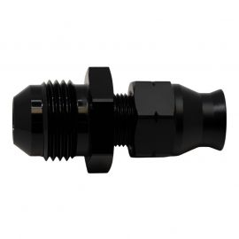 DeatschWerks 8AN Male Flare to 5/16in Hardline Compression Adapter - Anodized Matte Black buy in USA