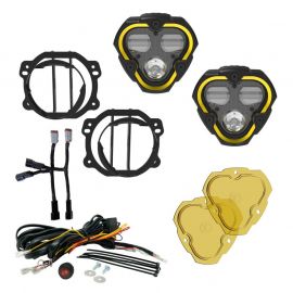 KC HiLiTES FLEX ERA 3 Dual Mode SAE Fog Lights - 2-Light Master Kit for Jeep JK/JL/JT Plastic Bumper buy in USA