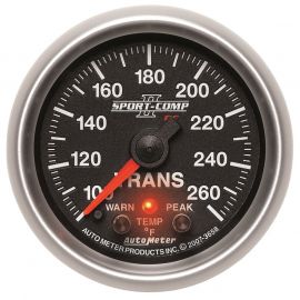 Autometer Elite 52.4mm 100-260F Transmission Temprature Peak & Warn w/ Electronic Control Gauge buy in USA