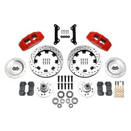 Wilwood Dynapro 6 Front Hub Kit 12.19in Drilled Red 70-78 Camaro buy in USA