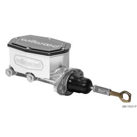 Wilwood Compact Tandem Master Cylinder - 15/16in Bore - w/Pushrod fits Mustang (Ball Burnished) buy in USA