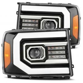 AlphaRex 07-13 GMC 1500HD PRO-Series Proj Headlights Plank Style Gloss Blk w/Activ Light/Seq Signal buy in USA