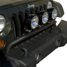 Rugged Ridge 07-18 Jeep Wrangler JK Textured Black Bumper Mounted Light Bar buy in USA