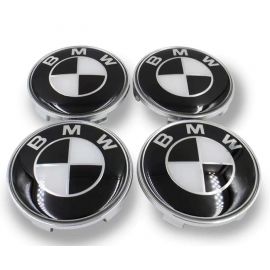 Exon BMW Style Stealth Black / White Wheel Center Cap for BMW 1 2 3 5 7 8 X1 X2 X3 X4 X5 X6 X7 buy in USA