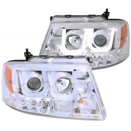 ANZO 2004-2008 Ford F-150 Projector Headlights w/ U-Bar Chrome buy in USA