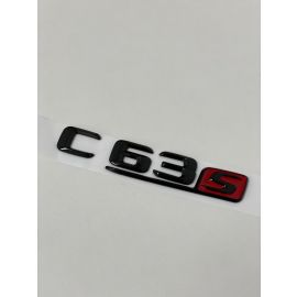 Exon Gloss Black & Red C63s Badge Emblem for Mercedes Benz AMG C63 S W205 buy in USA