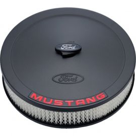 Ford Racing Air Cleaner Kit - Black Crinkle Finish w/ Red Mustang Emblem buy in USA