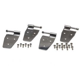 Kentrol 97-06 Jeep Wrangler TJ Door Hinge Set 4 Pieces - Polished Silver buy in USA