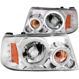 ANZO 2001-2011 Ford Ranger Projector Headlights w/ Halo Chrome (CCFL) 1 pc buy in USA