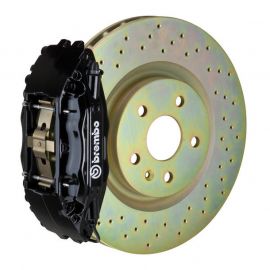 Brembo 05-14 Mustang GT Excl non-ABS Equipped Fr GT BBK 4Pist Cast 2pc 355x32 1pc Rtr Drill-Black buy in USA