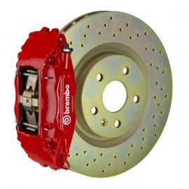 Brembo 05-14 Mustang GT Excl non-ABS Equipped Fr GT BBK 4Pist Cast 2pc 355x32 1pc Rtr Drill-Red buy in USA