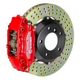 Brembo 02-06 Mini Cooper Front GT BBK 4 Piston Cast 2pc 320x28 2pc Rotor Drilled-Red buy in USA