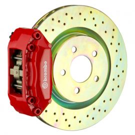 Brembo 92-98 318i/325i (Excl. xDrive) Front GT BBK 4 Piston Cast 2pc 320x28 1pc Rotor Drilled-Red buy in USA