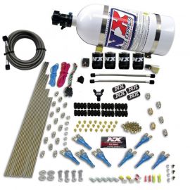 Nitrous Express 8 Cyl Shark Direct Port 4 Solenoids Nitrous Kit (200-600HP) w/10lb Bottle buy in USA