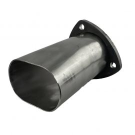 Granatelli 3.0in Round to 3.0in Oval Exhaust Adapter w/Floating 3 Bolt Header Flange buy in USA