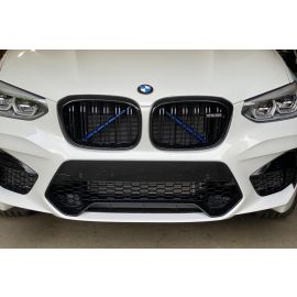 Exon Front Grille V-Brace Trim Cover White for BMW G-Series X3 X3M G01 / X4 X4M G02 / X5 X5M G05 / X6 X6M G06 / X7 G07 & M5 F90 / 5 Series G30 buy in USA