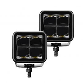 Go Rhino Xplor Blackout Series Cube LED Spot Light Kit (Surface/Threaded Stud Mnt) 2x2 - Blk (Pair) buy in USA