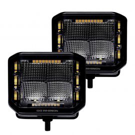 Go Rhino Xplor Blackout Combo Series Cube Sideline LED Flood Lights w/Amber 4x3 - Blk (Pair) buy in USA