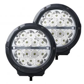 Go Rhino Xplor Bright Series Round LED Driving Light Kit w/DRL (Surface Mount) 6in - Blk (2 pc) buy in USA