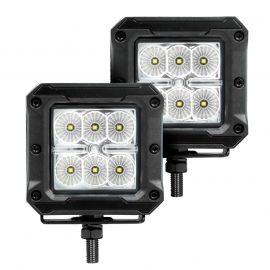 Go Rhino Xplor Bright Series Cube LED Flood Light Kit (Surface/Threaded Stud Mount) 3x3 - Blk (Pair) buy in USA