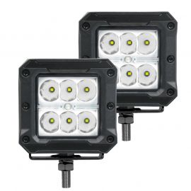 Go Rhino Xplor Bright Series Cube LED Spot Light Kit (Surface/Threaded Stud Mount) 3x3 - Blk (Pair) buy in USA