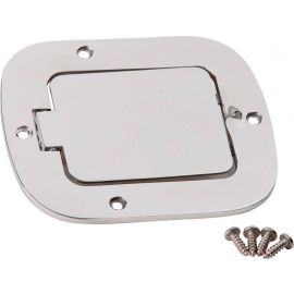 Kentrol 77-95 Jeep CJ/Wrangler YJ Billet Style Gas Hatch - Polished Silver buy in USA