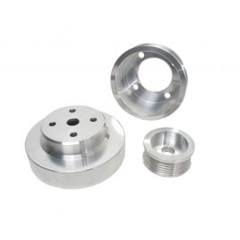 BBK 1986-1993 Mustang 5.0 Underdrive Pulley Kit - Lightweight CNC Billet Aluminum (3pc) buy in USA