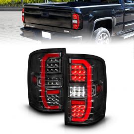 ANZO 14-18 GMC Sierra 1500 Full LED Taillights Black Housing Clear Lens (w/C Light Bars) buy in USA