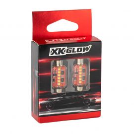 XK Glow White Festoon Error Free Ultra Bright LED Bulbs w/ Built-in Canbus 2pc 31mm buy in USA