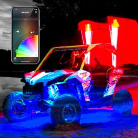 XK Glow XKchrome Advanced App Control LED Whip Light Kit for 4x4 Offroad UTV ATV 2x 48In 2nd Gen buy in USA