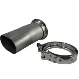 Granatelli 3in Round to 3in Oval Exhaust Pipe Adapter w/V-Band Connection buy in USA