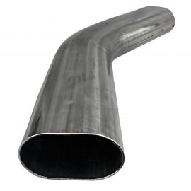 Granatelli 3in Oval Stainless Steel Horizontal 45 Deg Bend 4.5in Bend Radius Tubing buy in USA