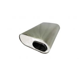 Granatelli 3.0in Inlet 3.0in Outlet 13x9.5x6in Oval Muffler buy in USA