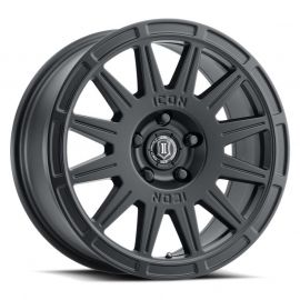 ICON Ricochet 17x8 5x4.5 38mm Offset 6in BS Satin Black Wheel buy in USA