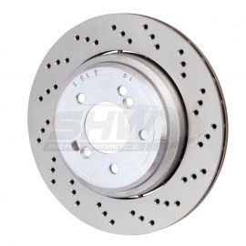 SHW 06-08 BMW Z4 3.2L Right Rear Cross-Drilled Lightweight Brake Rotor (34212282304) buy in USA