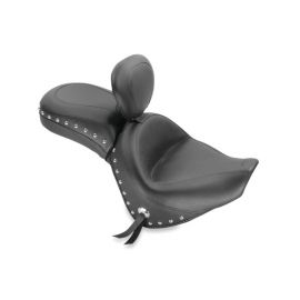 Mustang 06-21 Kawasaki Vulcan 900 Classic, Custom Touring 1PC Seat w/Driver Backrest Studs - Black buy in USA