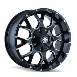 Mayhem 8015 Warrior 20x10 / 6x135 BP / -25mm Offset / 106mm Hub Black w/ Milled Spokes Wheel buy in USA