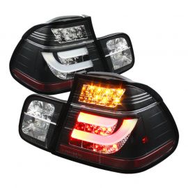 Spyder BMW E46 3-Series 99-01 4Dr Light Bar Style LED Tail Lights Black ALT-YD-BE4699-4D-LBLED-BK buy in USA