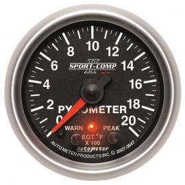 Autometer Elite 52.4mm 0-2000F Pyrometer Peak & Warn w/ Electronic Control Gauge buy in USA