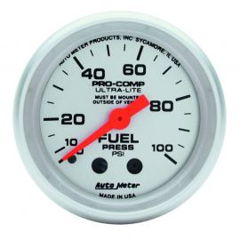 Autometer Ultra-Lite 52mm 0-100 PSI Mechanical Fuel Pressure Gauge buy in USA