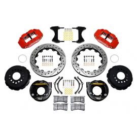 Wilwood Narrow Superlite 4R Rear P-Brk Kit 12.88in Drilled Red Chevy 12 Bolt w/ C-Clips buy in USA