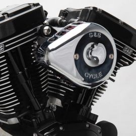 S&S Cycle 08-17 Touring/16-17 Softail Models Stealth Air Cleaner Kit w/ Chrome Mini Teardrop Cover buy in USA