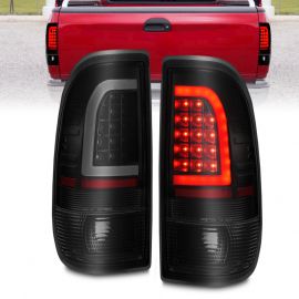 ANZO 1997-2003 Ford F-150 LED Tail Lights w/ Light Bar Black Housing Smoke Lens buy in USA