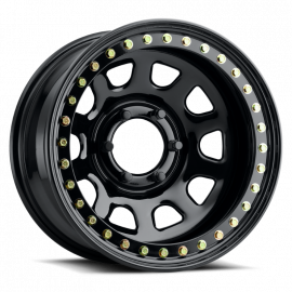 Raceline RT51 Daytona Rock 15x8in/6x139.7 BP/-19mm Offset/107.95mm Bore - Gloss Black Beadlock Wheel buy in USA