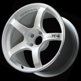 Advan TC4 17x8.0 +38 5-114.3 Racing White Metallic & Ring Wheel buy in USA