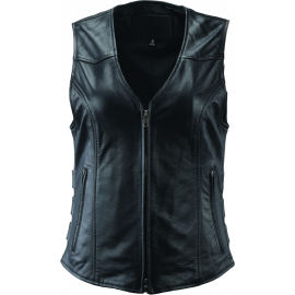 River Road Plains Leather Vest Black Womens - Small buy in USA