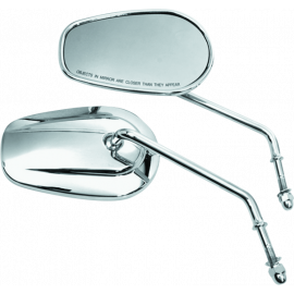 Bikers Choice Chrome Tapered Long Stem Mirrors Pr buy in USA