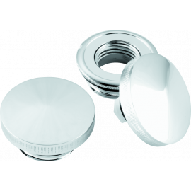 Bikers Choice 82-Up Chrome Pointed Gas Cap Set With Paint Savers buy in USA